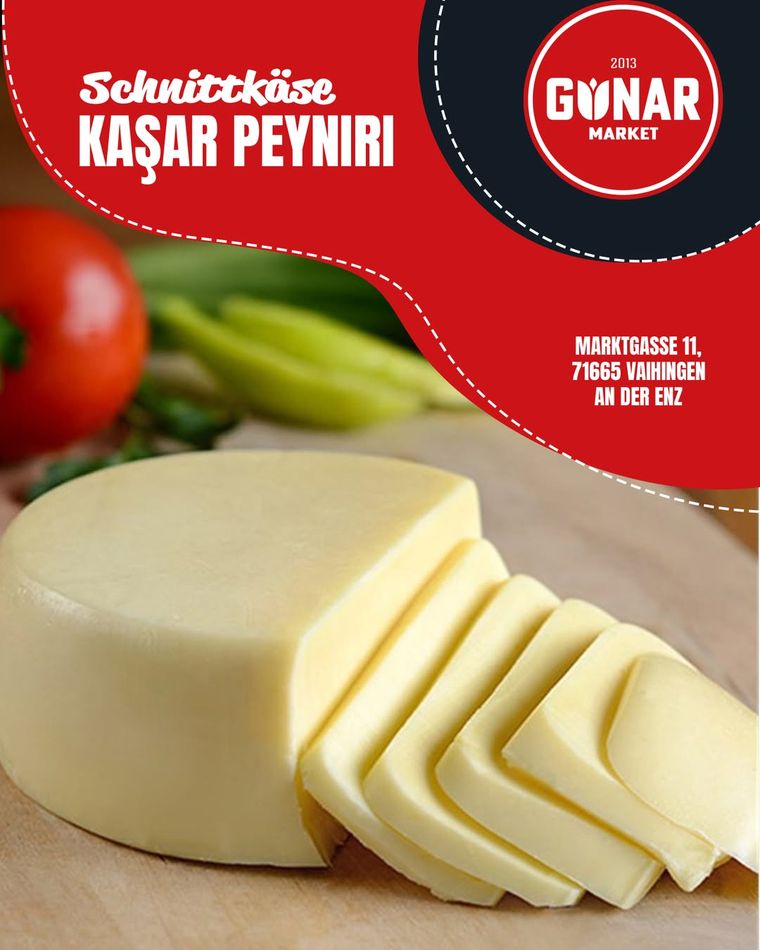 Kaşar Peyniri · Schnittkäse